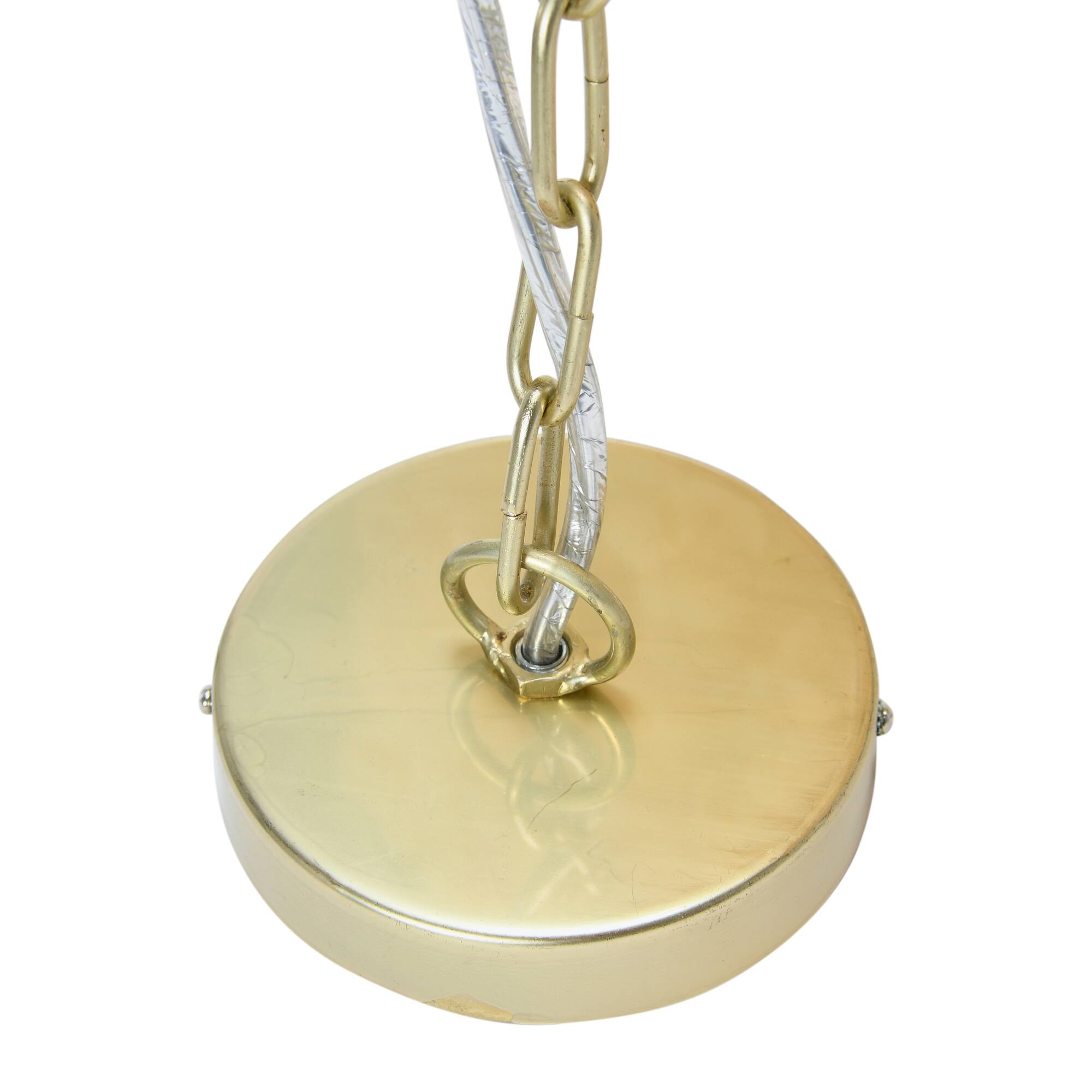 Hello Honey® 20" Round Metal and Shell Chandelier Style Ceiling Light